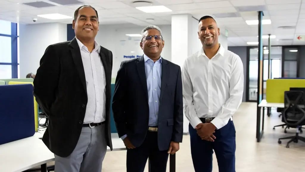 Altron HealthTech and CareConnect Collaboration Leslie Moodley Dr Rolan Christian and Lewellyn Moodley